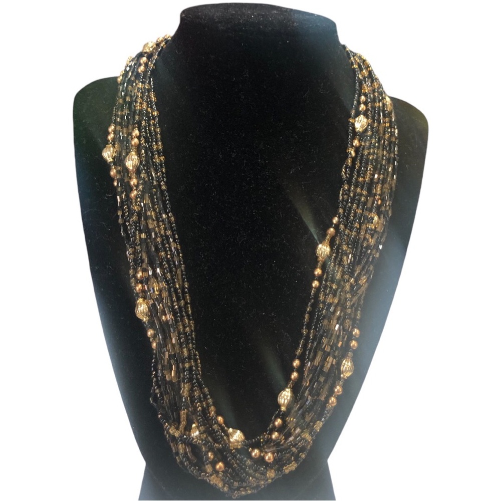 Multi Strand Beaded Necklace - Picture 1 of 4